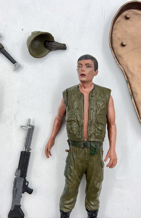 Vintage Army Military Action Figure Lot 2 Figures Accessories Vietnam Era Style