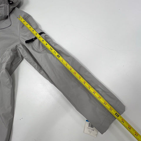 Nautica Women's NWT White Gold Packable Water Resistant Rain Jacket Hooded XL