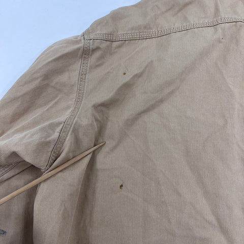 Carhartt Men's Tan Long Sleeve Button Down Work Shirt XXL