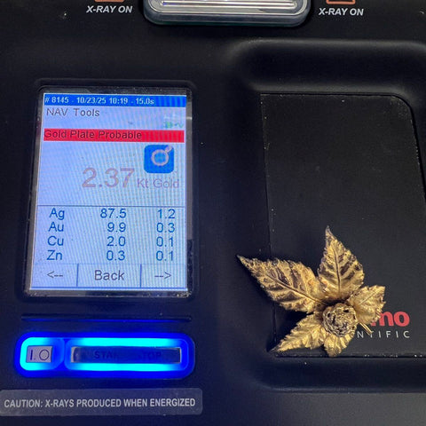 Flora Danica Copenhagen Gold Gilt Sterling Silver Leaf Brooch Earring Set