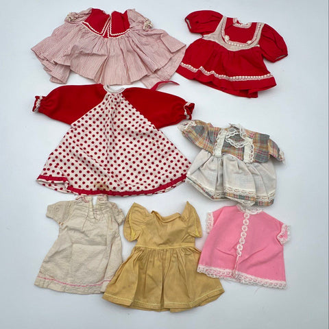 Vintage Doll Clothing Lot Mixed Dresses Outfits Approximate 35 Pieces 1.5 lbs