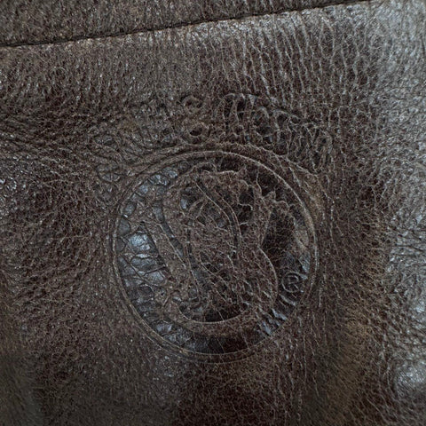 Smith & Wesson Men's Brown Leather Quilted Canvas Shooting Hunting Vest Sz XL