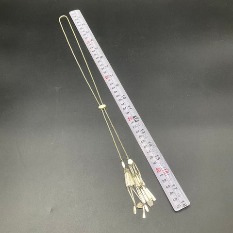 Kendra Scott Modern Gold Silver Tone Bar Tassel Necklace Jewelry Lot of 2