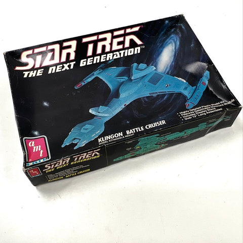 AMT ERTL Star Trek TNG Klingon Battle Cruiser Model Kit 1991 Vintage Open Box