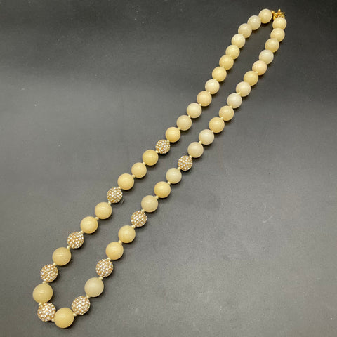 J. Crew Beaded Necklace Lot of 3 Rhinestone Ribbon Resin Gold Tone Statement