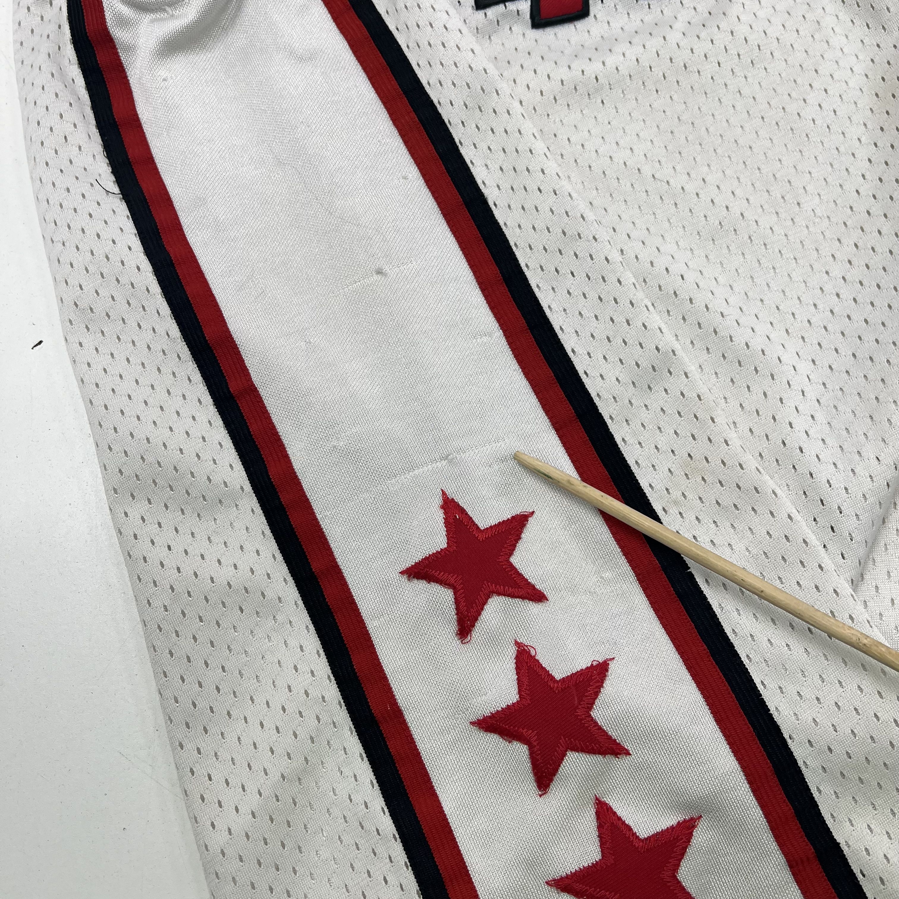 Vintage Nike White Red NBA #46 Mesh Basketball Jersey Boy's L (16-18)