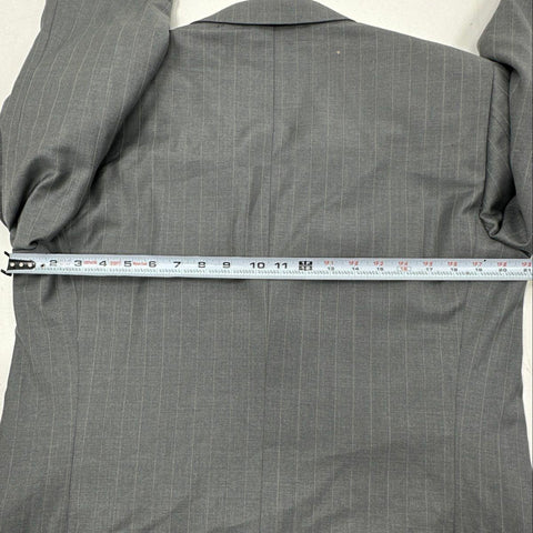 Vintage Y2K Ermenegildo Zegna Men's Grey Pinstripe Blazer Made in Italy Sz 50R