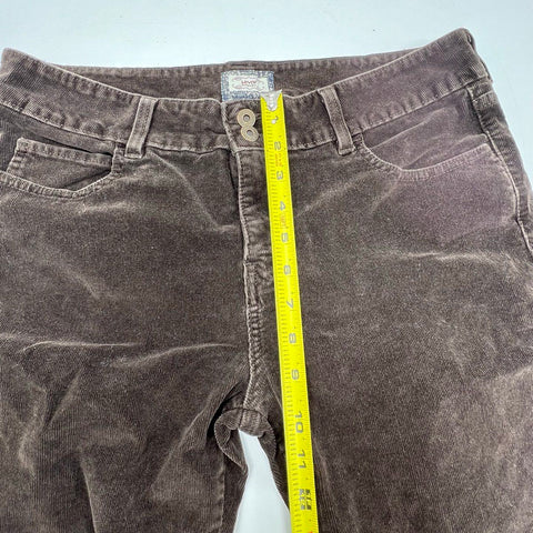 Levi's Women's 526 Slender Boot Cut Brown Corduroy Pants Trousers Size 12