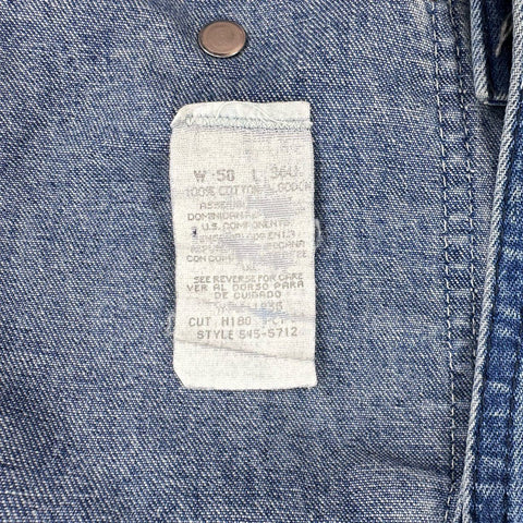 Vintage 90s Big Mac Denim Bib Overalls Distressed Workwear Sz 50x36