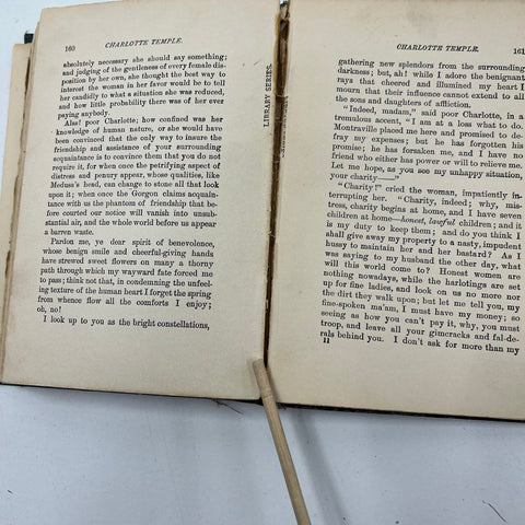 Antique 1905 Charlotte Temple Book by Susannah Rowson W.B. Conkey Co Publisher