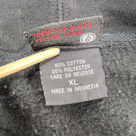 Volcom x Basquiat Mens I'm True To This Pullover Hoodie Black Embroidered XL