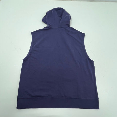 Opening Ceremony Navy NWT Collegiate Cut Off Sleeveless Hoodie Unisex Size L