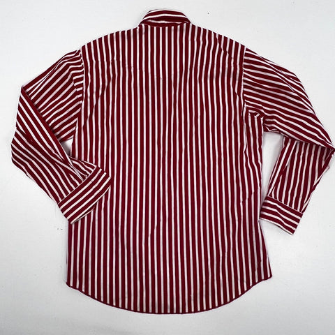 Vintage 90s Wrangler Cowboy Cut Striped Western Shirt Made in USA Sz 15.5-34