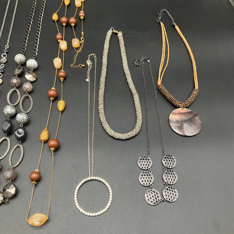Pursuits Ltd Fashion Statement Necklace Jewelry Lot of 11 Beaded Shell