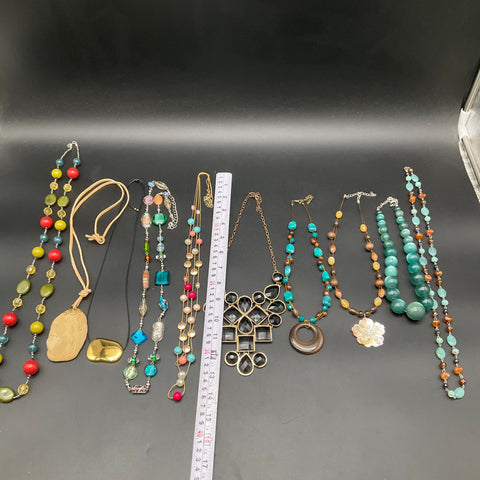 Mixed Costume Necklace Jewelry Lot 1 lb Vintage to Modern Beaded Statement Style