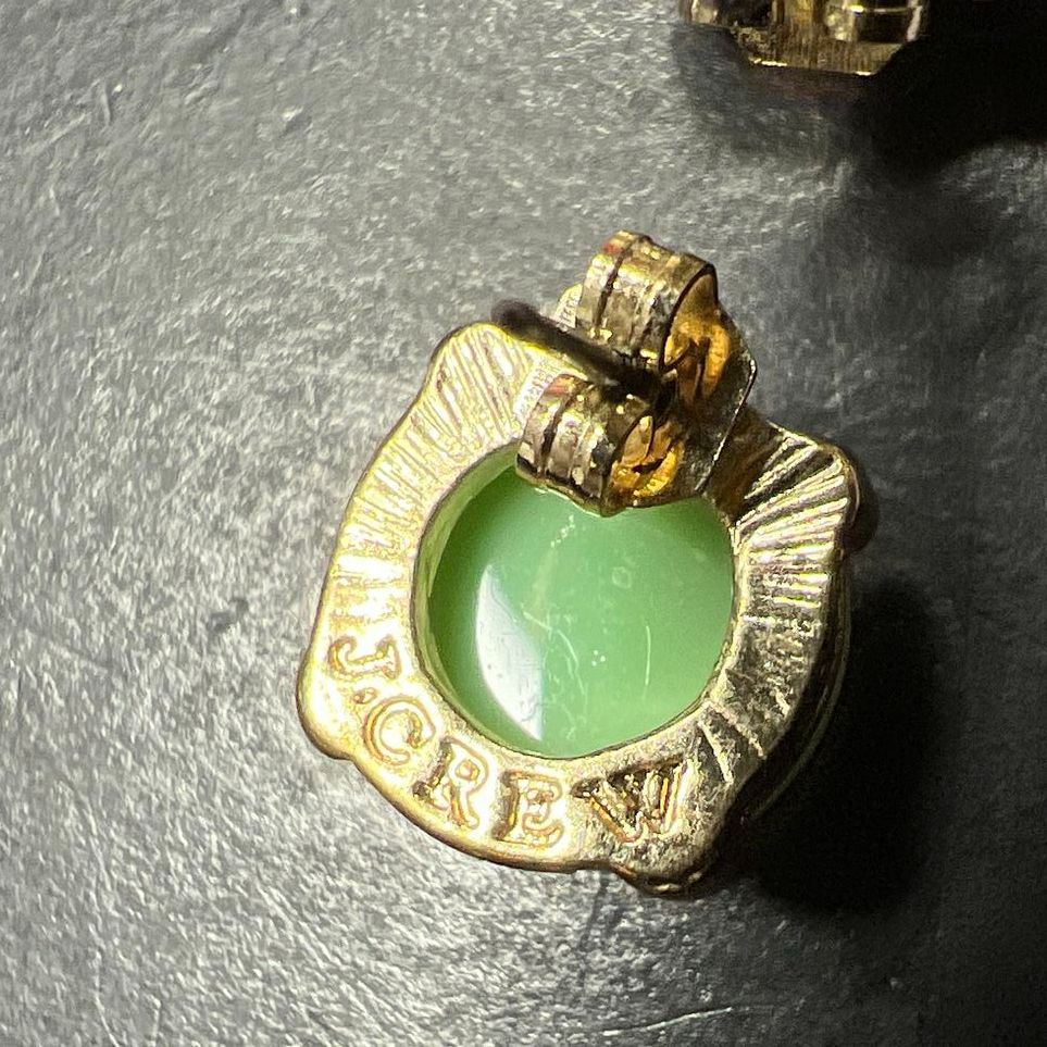 J Crew Gold & Green Tone Earrings and Bracelet Set