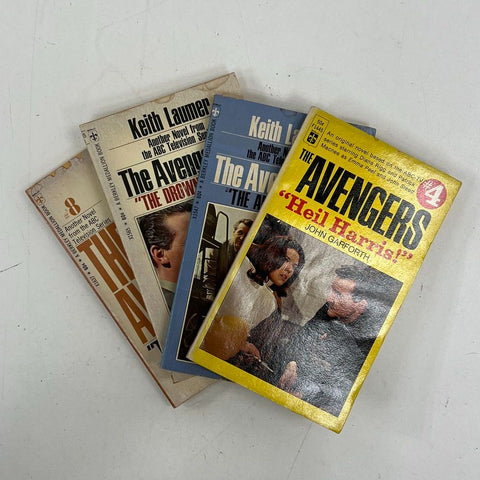 Vintage 1960s The Avengers TV Series Paperback Lot of 4 Books Steed & Peel