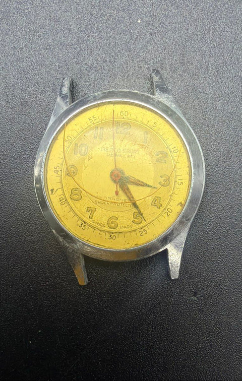 Vintage Mid-Century Men's Watch Face Lot Baylor Election Berco Gold Silver