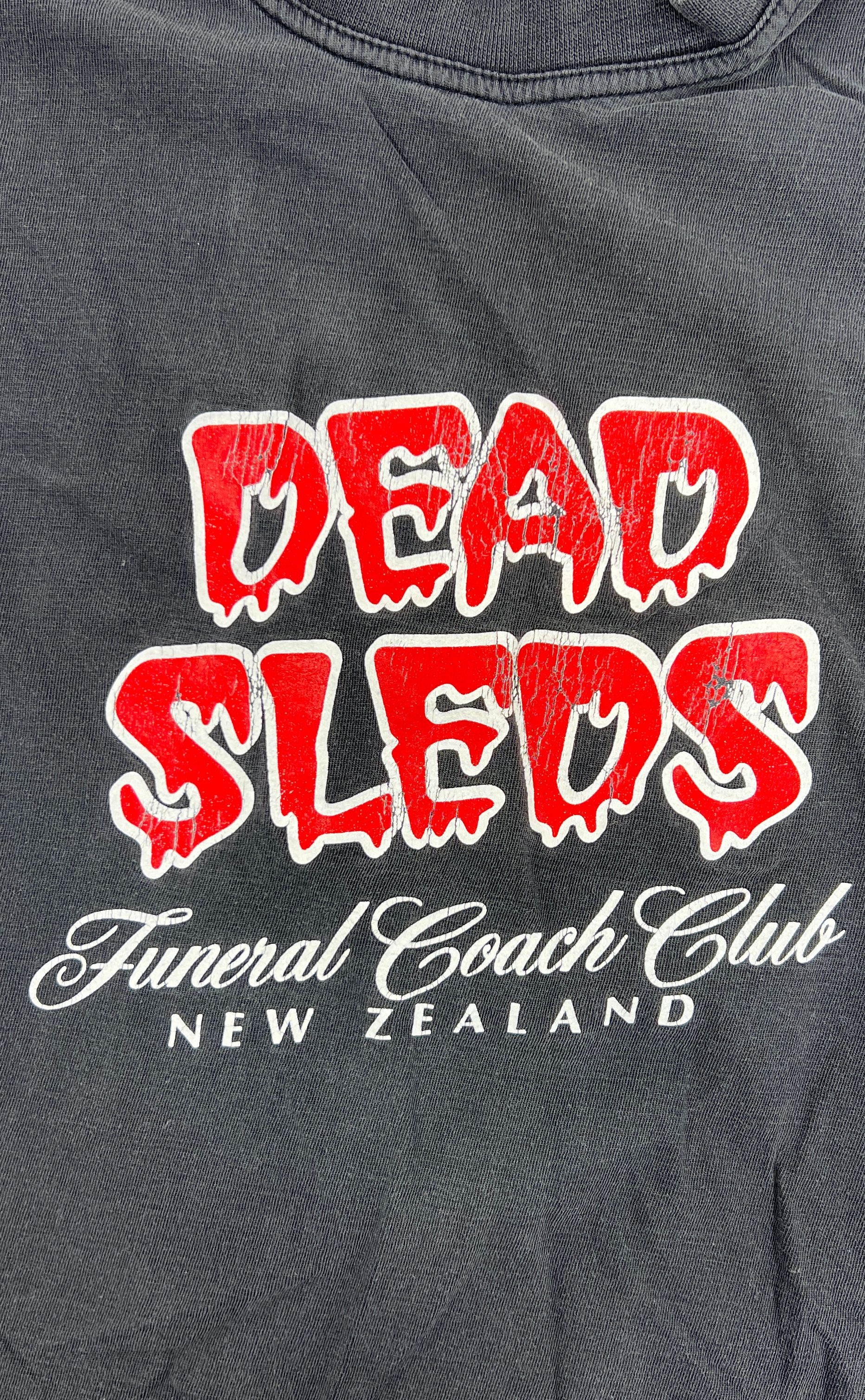 VTG Men's Grey Dead Sleds Funeral Coach Club Pallbearer T-shirt Goth Y2K - Large
