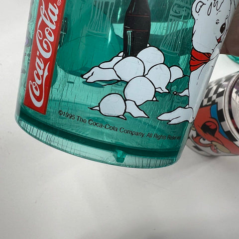 Vintage 90s Character Glasses Lot 7 Coca-Cola Disney Looney Tunes Scooby Doo