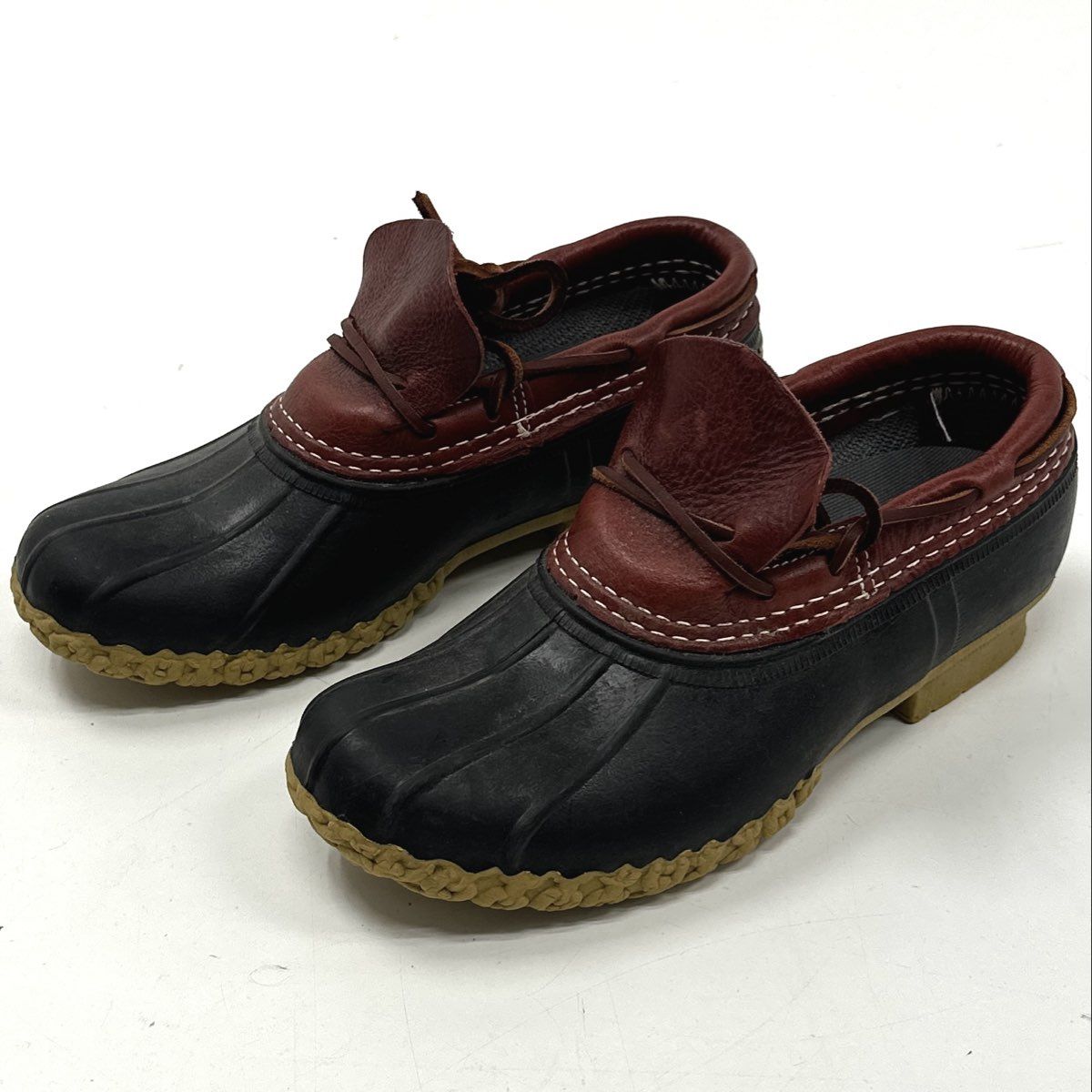 L.L. Bean Brown Leather and Dark Brown Rubber Duck Boots LL Bean Thinsulate Duck Boots 8 DM Brown Leather Upper  main image 4