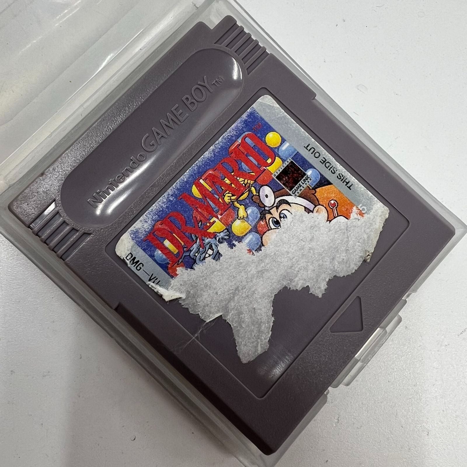 Nintendo Gameboy Dr Mario Game Damaged Label *Not Tested In Case