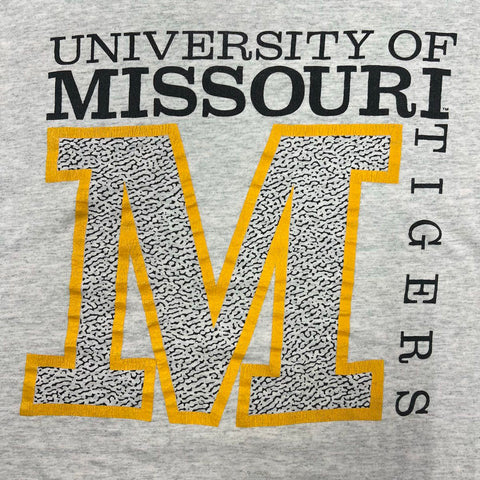 Vintage 90s University of Missouri Tigers T-Shirt Men's Gray XL Made in USA