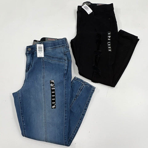 Torrid Women's Jeans Lot of 2 NWT Bombshell Skinny Distressed Blue Black 18R