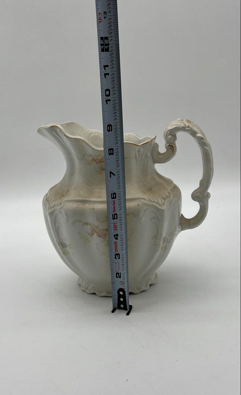 Johnson Bros England Royal Semi Porcelain Pitcher Antique Victorian Floral
