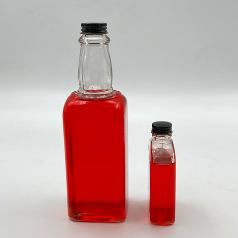 Vintage 50s Pauline & The Huntsman Men's Hair Oil Red Liquid Bottles Lot