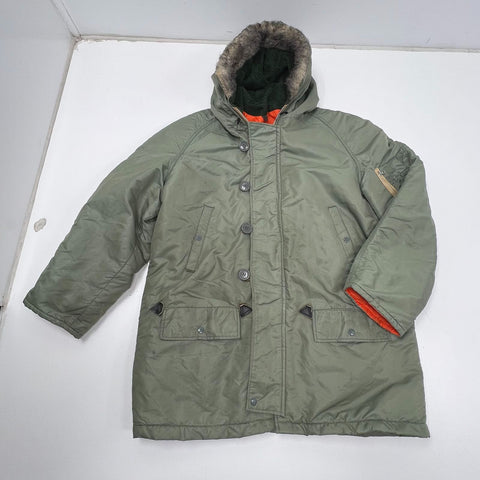 Vintage 70s Military Sage Green M-3B Antarctic Parka Jacket Coat Men's L