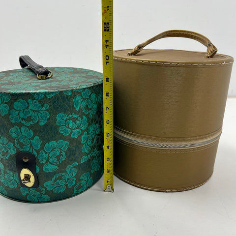 Vintage Lot 2 Wigs & 3 Hat Box Cases Starflite Franklin Fashions Dynel