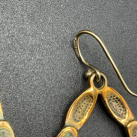 Barse Lot 3 Pairs Dangle Hoop Earrings Sterling Silver Earwires Thailand