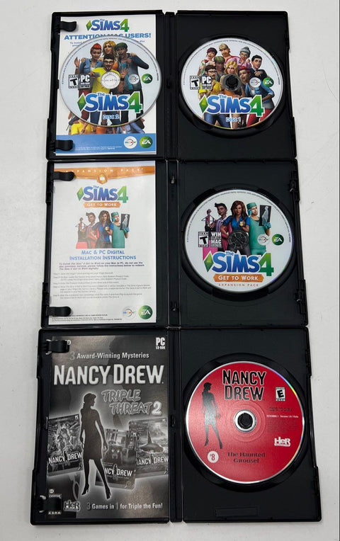 The Sims 4 Get To Work Madden 07 Nancy Drew 5 PC Game Lot Windows Mac