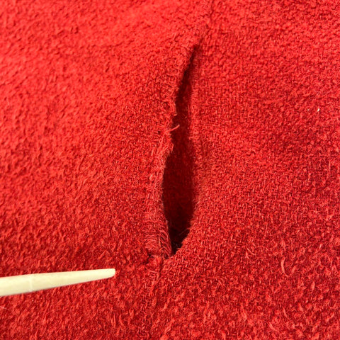 Vintage Oscar de la Renta Rust Wool Alpaca Zip Sweater Jacket Women's XL