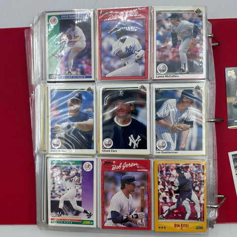 Sports Card Binder Lot Baseball Soccer 1980s-90s Topps Fleer 6 Lbs See Photos