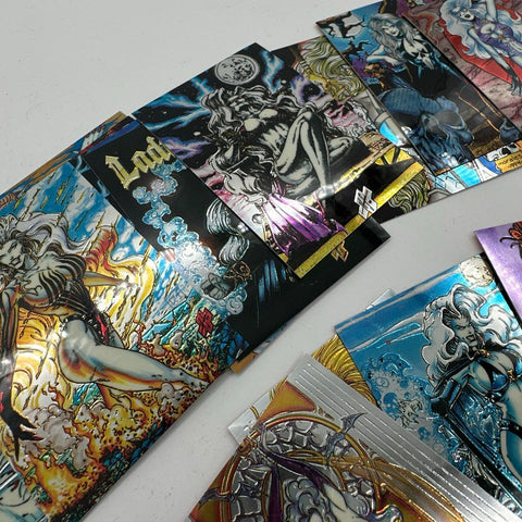 Lady Death Chromium Trading Card Lot 1994 Chaos Comics Approximately 50 Cards