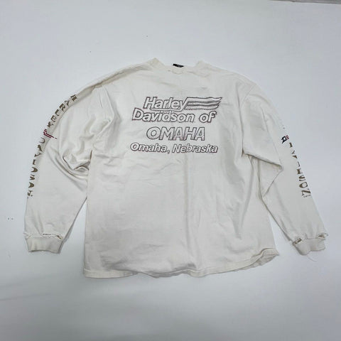 Vintage 90s Lot 2 Harley-Davidson Biker Crewneck Sweatshirt Long Sleeve Sz XL