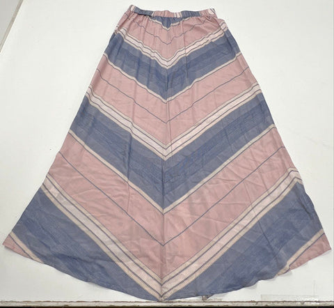 Splendid Women's Kelly Maxi Skirt Patina Stripe Chevron Pull On Sz M NWT