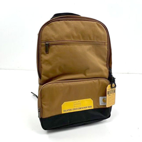 Carhartt Brown Two-Compartment Cooler Backpack 17" Laptop Bag NWT