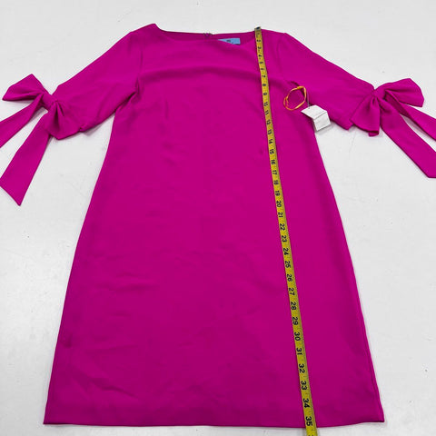 CeCe Women's Fuchsia Pink Bow Tie Sleeve Shift Dress Size 2 NWT