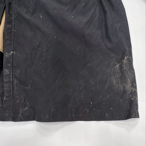 Rochester Big & Tall Men's Black Lined Trench Coat Overcoat Size 2XB