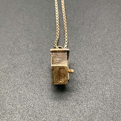 Brown County Silver Co Sterling Silver 925 Birdhouse Charm Necklace 16"