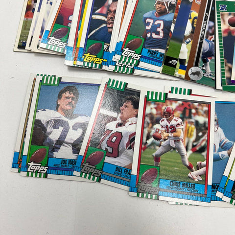 100+ Football Card Lot 1990s NFL Topps Pro Set Upper Deck Bulk Vintage
