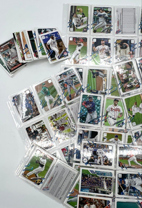 Baseball Card Lot 2021 Topps Mixed MLB Cards Approximately 200 See Photos