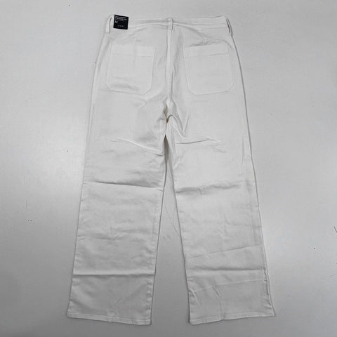 J.Crew Women's White Full Length Slim Wide-Leg Pants Size 32 NWT