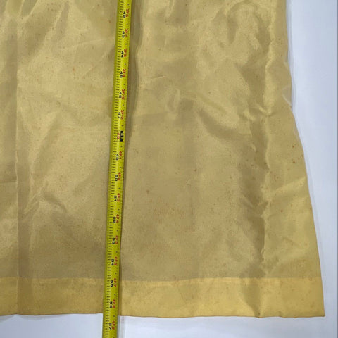 Sylvia Ann Women's Vintage 70s Yellow Maxi Dress Empire Waist Puff Sleeve XS