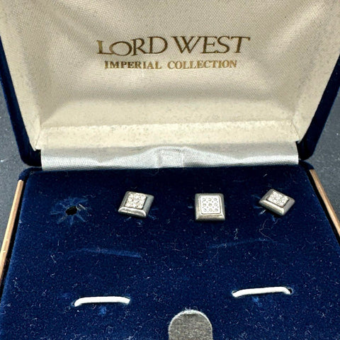 Lord West Pronto Uomo Men's Cufflinks & Shirt Studs Lot Gold Silver Tone Formal