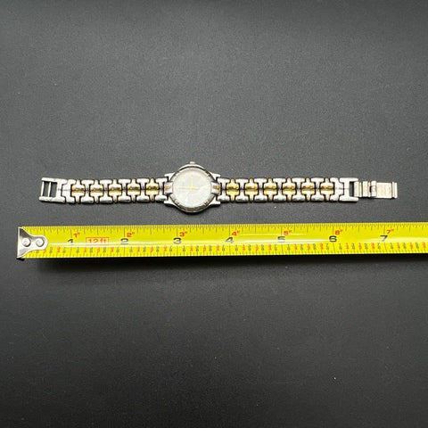 Vintage 90s Wittnauer Ladies Watch Two-Tone Gold Silver Tone Link Band Date