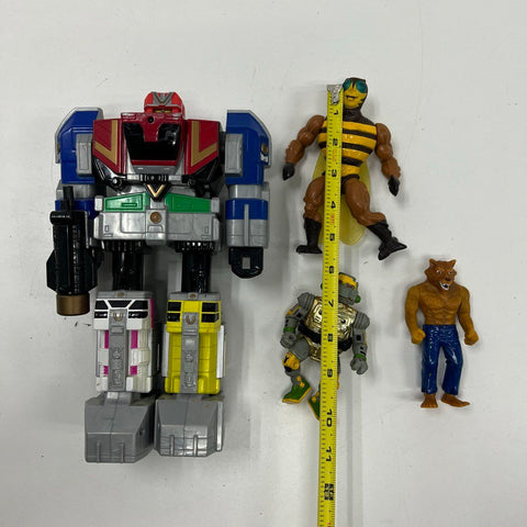 Vintage Power Rangers TMNT MOTU Action Figure Lot of 4 Megazord Buzz-Off